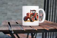 Farm Tractor Watercolor Clipart Bundle - 13 Designs Product Image 5