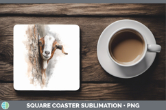 GorgeousFarm Tree Peek Square Coaster design.