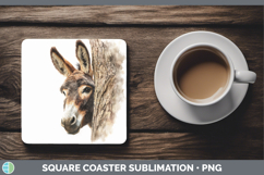 GorgeousFarm Tree Peek Square Coaster design.