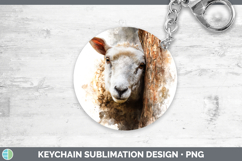 GorgeousFarm Tree Peek Keychain design.