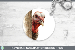 GorgeousFarm Tree Peek Keychain design.