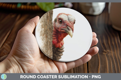 GorgeousFarm Tree Peek Round Coaster design.