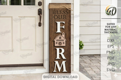 3D Farm Vertical Door Signs Bundle LaserCut. Porch Decor SVG Product Image 5