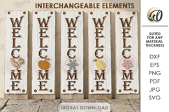 3D Farm Vertical Door Signs Bundle LaserCut. Porch Decor SVG Product Image 9
