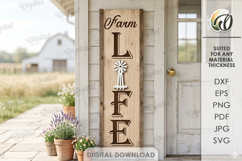 3D Farm Vertical Door Signs Bundle LaserCut. Porch Decor SVG Product Image 11