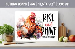 Farmhouse Kitchen Cutting Board Sublimation Design Chicken Product Image 1