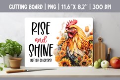 Farmhouse Kitchen Cutting Board Sublimation Design Chicken Product Image 1