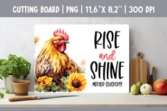 Farmhouse Kitchen Cutting Board Sublimation Design Chicken Product Image 1