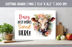 Farmhouse Kitchen Cutting Board Sublimation Design Cow Product Image 1