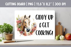 Farmhouse Kitchen Cutting Board Sublimation Design Horse Product Image 1
