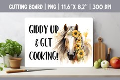 Farmhouse Kitchen Cutting Board Sublimation Design Horse Product Image 1