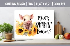 Farmhouse Kitchen Cutting Board Sublimation Design Pig Product Image 1