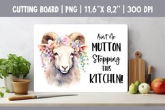 Farmhouse Kitchen Cutting Board Sublimation Design Sheep Product Image 1