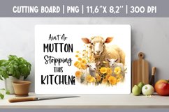 Farmhouse Kitchen Cutting Board Sublimation Design Sheep Product Image 1
