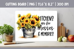 Farmhouse Kitchen Cutting Board Sublimation Design Flowers Product Image 1