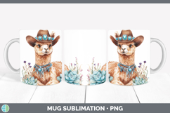 GorgeousFarm Western Teal Mug Wrap design.