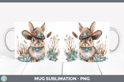 GorgeousFarm Western Teal Mug Wrap design.