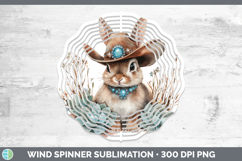 GorgeousFarm Western Teal Wind Spinner design.