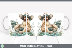 GorgeousFarm Western Teal Mug Wrap design.