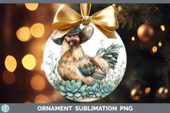 GorgeousFarm Western Teal Ornament design.