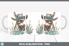 GorgeousFarm Western Teal Mug Wrap design.