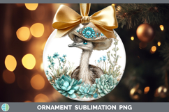 GorgeousFarm Western Teal Ornament design.