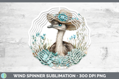 GorgeousFarm Western Teal Wind Spinner design.