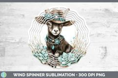 GorgeousFarm Western Teal Wind Spinner design.