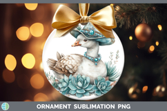 GorgeousFarm Western Teal Ornament design.