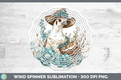 GorgeousFarm Western Teal Wind Spinner design.