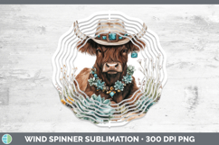 GorgeousFarm Western Teal Wind Spinner design.