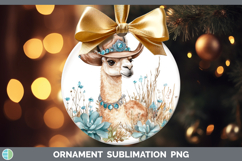 GorgeousFarm Western Teal Ornament design.