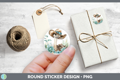 GorgeousFarm Western Teal Stickers design.