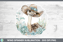 GorgeousFarm Western Teal Wind Spinner design.