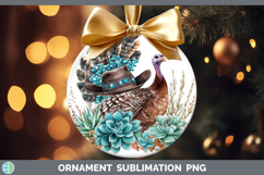 GorgeousFarm Western Teal Ornament design.