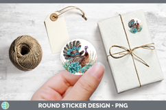 GorgeousFarm Western Teal Stickers design.