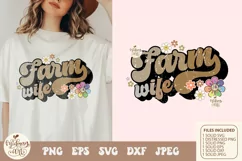 Farm Wife PNG svg, Retro Farm Design Product Image 1