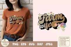 Farm Wife PNG svg, Retro Farm Design Product Image 2