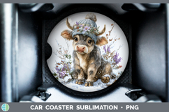 GorgeousFarm Winter Knit Hat Car Coaster design.