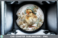 GorgeousFarm Winter Knit Hat Car Coaster design.