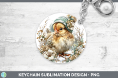 GorgeousFarm Winter Knit Hat Keychain design.