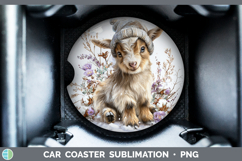 GorgeousFarm Winter Knit Hat Car Coaster design.
