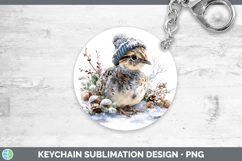 GorgeousFarm Winter Knit Hat Keychain design.