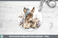 GorgeousFarm Winter Knit Hat Keychain design.