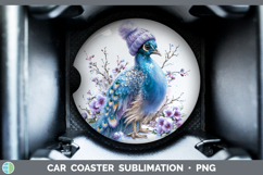 GorgeousFarm Winter Knit Hat Car Coaster design.