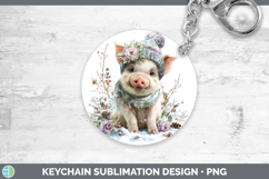 GorgeousFarm Winter Knit Hat Keychain design.