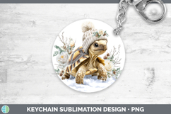 GorgeousFarm Winter Knit Hat Keychain design.