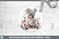 GorgeousFarm Winter Knit Hat Keychain design.