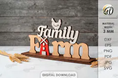 3D Farm Word Stand Laser Cut. Stand Decor. Farm Family SVG Product Image 1