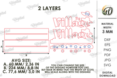 3D Farm Word Stand Laser Cut. Stand Decor. Village SVG Product Image 2